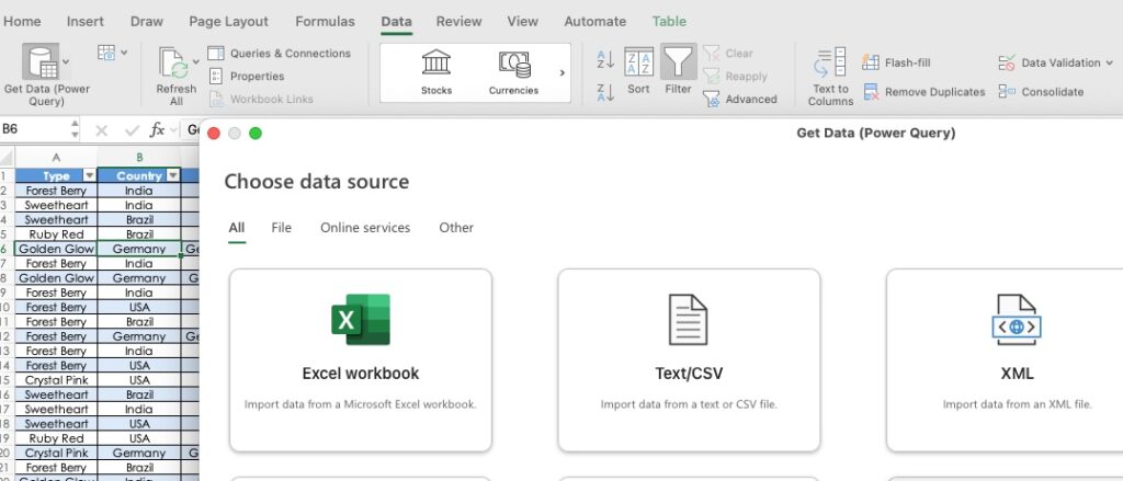 Excel Mistakes PowerQuery option
